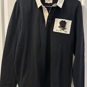 Black Long Sleeve Polo Shirt